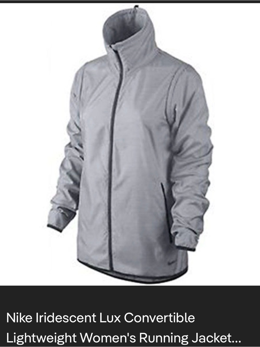 Nike Women’s Lightweight Gray Jacket/Vest option- Full-Zip reflective